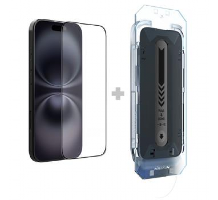 Nillkin Tvrzené Sklo 2.5D CP+ PRO Black pro Apple iPhone 16 (s aplikátorem)