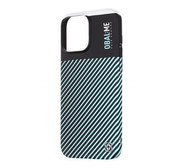 OBAL:ME Flossy Stripes Kryt pro Apple iPhone 16 Pro Max Black/Sky Blue