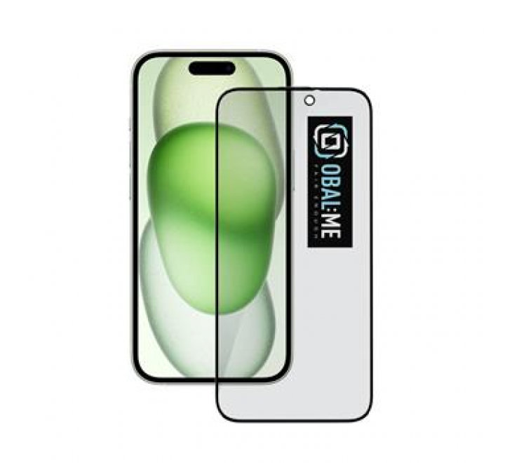 OBAL:ME Privacy 5D Tvrzené Sklo pro Apple iPhone 15/16 Black