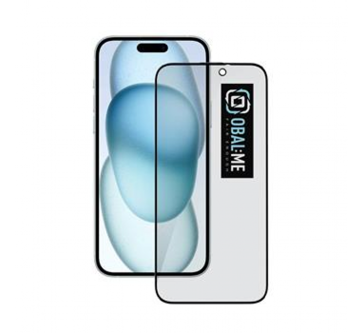 OBAL:ME Privacy 5D Tvrzené Sklo pro Apple iPhone 15 Plus/16 Plus Black