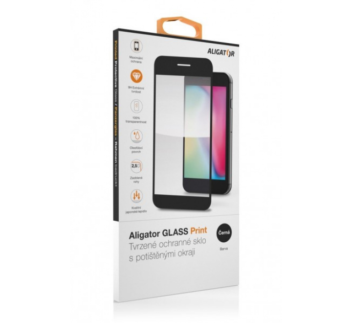 Ochrana displeje GLASS PRINT Xiaomi Redmi Note 13 Pro 5G černá, celoplošné lepení
