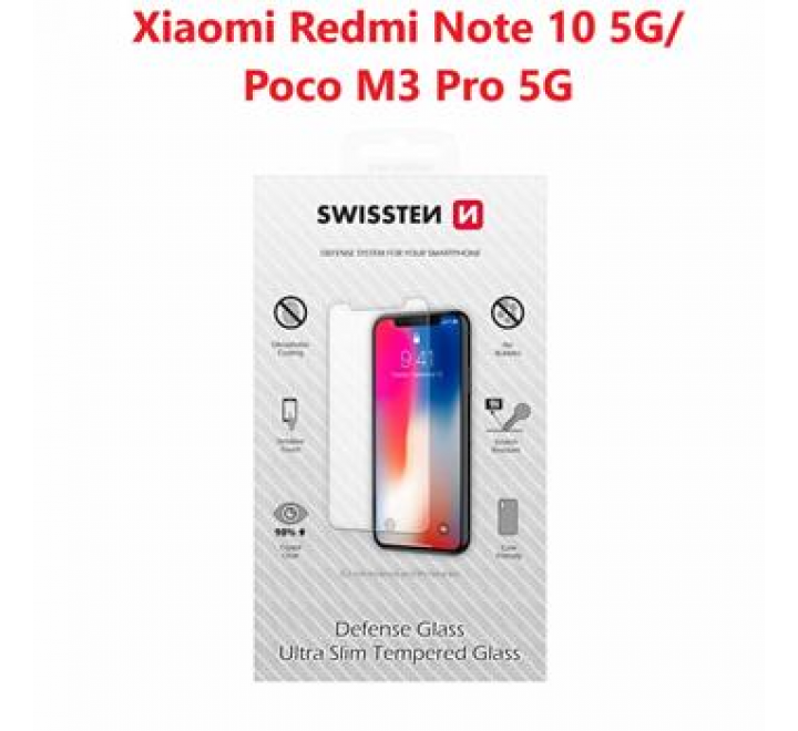 OCHRANNÉ TEMPEROVANÉ SKLO SWISSTEN XIAOMI REDMI NOTE 10 5G/POCO M3 PRO 5G RE 2,5D