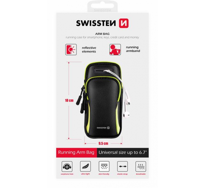 POUZDRO SWISSTEN ARMBAG CASE ČERNÉ