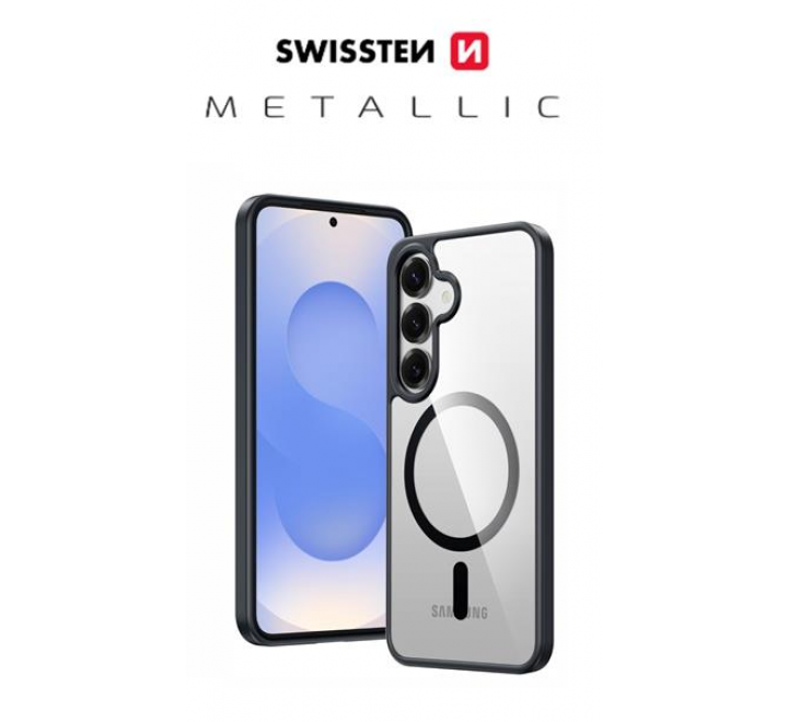 POUZDRO SWISSTEN CLEAR JELLY MagStick METALLIC PRO SAMSUNG GALAXY S26 PLUS 5G ČERNÉ