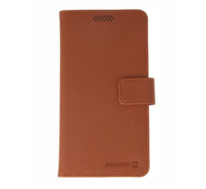 POUZDRO SWISSTEN LIBRO UNI BOOK II XL HNĚDÁ KOŽENKA (158 x 80 mm)
