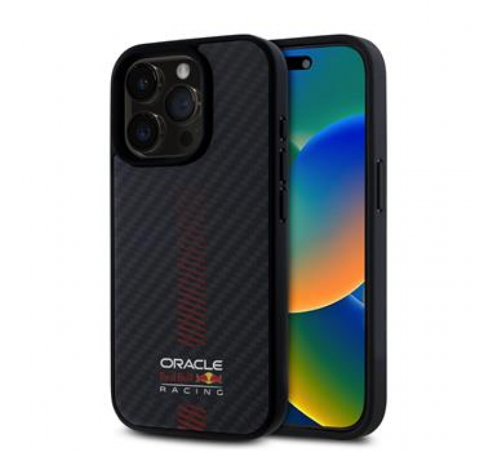 Red Bull Carbon Powerbar MagSafe Zadní Kryt pro iPhone 15 Pro Black