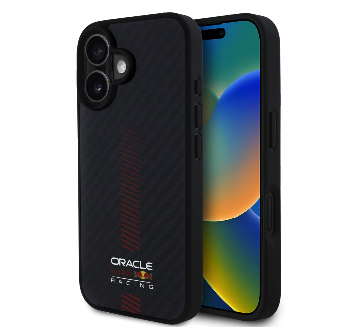 Red Bull Carbon Powerbar MagSafe Zadní Kryt pro iPhone 16 Plus Black