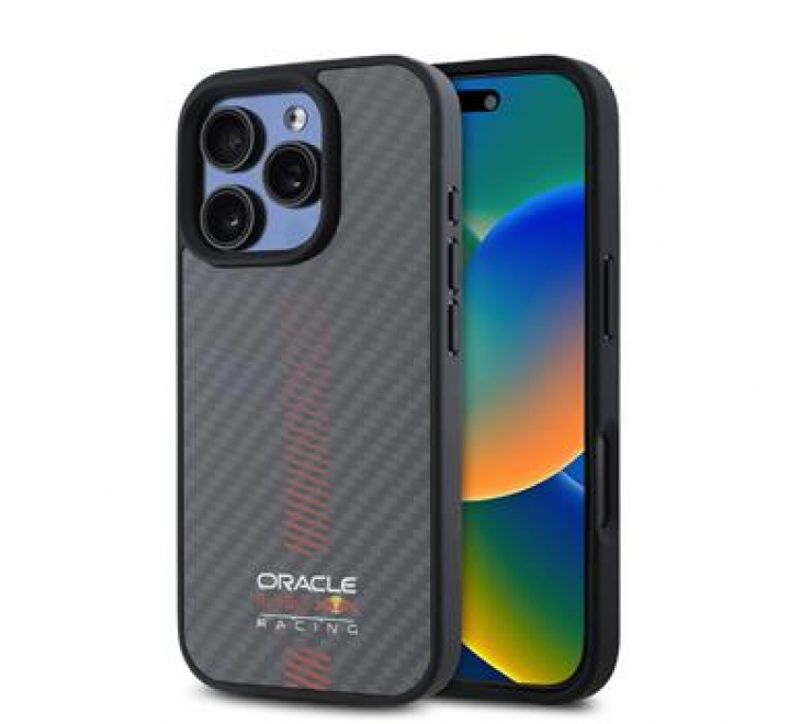 Red Bull Carbon Powerbar MagSafe Zadní Kryt pro iPhone 16 Pro Max Black