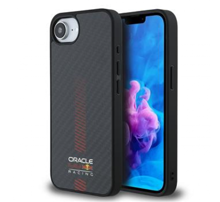 Red Bull Carbon Powerbar MagSafe Zadní Kryt pro iPhone 16e Black