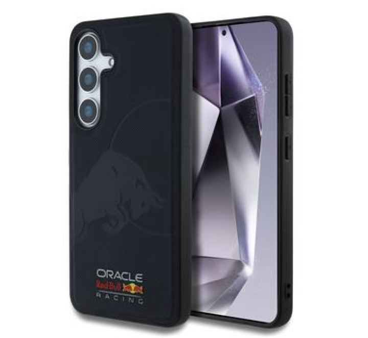 Red Bull Leather Meshed Debossed Logo MagSafe Zadní Kryt pro Samsung Galaxy S25 Navy