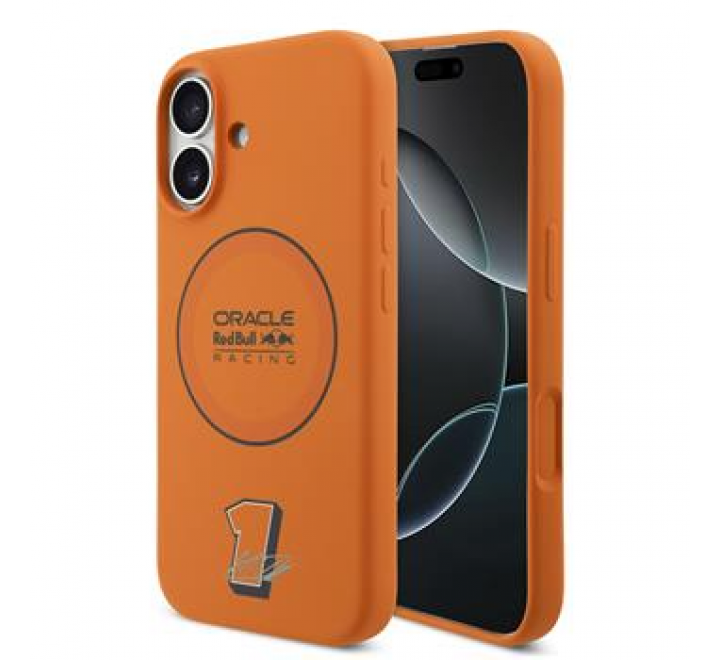 Red Bull Silicone Blue Ring MagSafe Zadní Kryt pro iPhone 17 Orange
