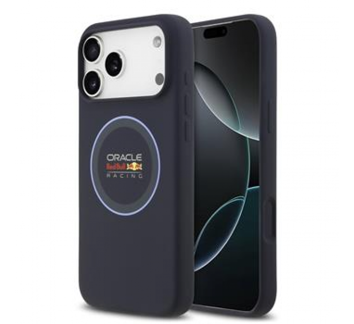 Red Bull Silicone Blue Ring MagSafe Zadní Kryt pro iPhone 17 Pro Max Navy