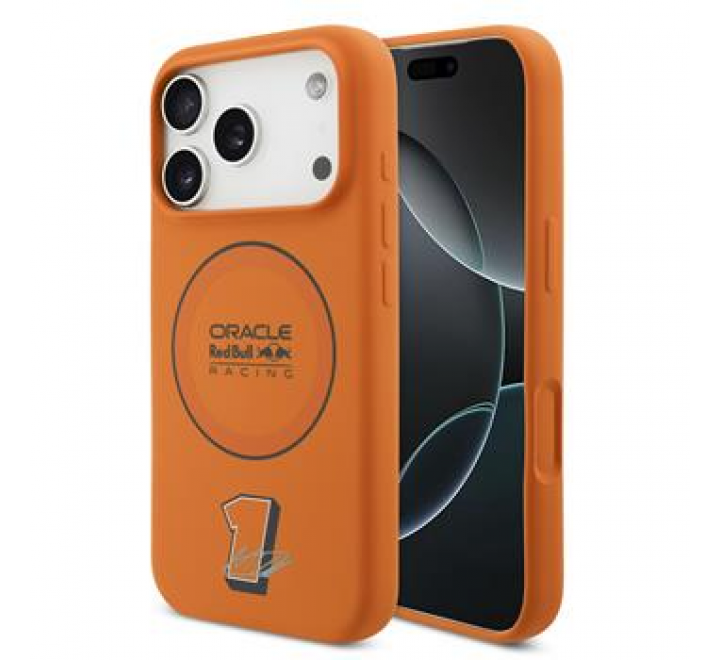 Red Bull Silicone Blue Ring MagSafe Zadní Kryt pro iPhone 17 Pro Orange