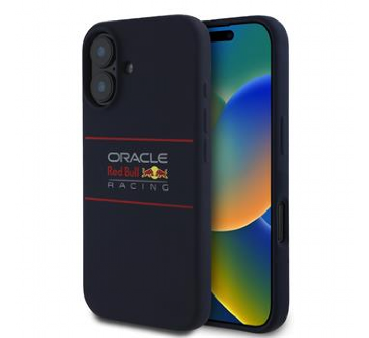 Red Bull Silicone Horizontal Logo MagSafe Zadní Kryt pro iPhone 16 Plus Navy