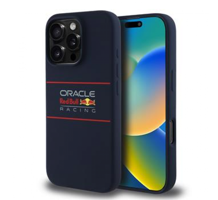 Red Bull Silicone Horizontal Logo MagSafe Zadní Kryt pro iPhone 16 Pro Max Navy