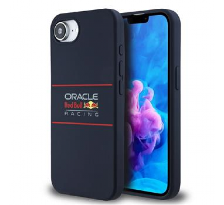 Red Bull Silicone Horizontal Logo MagSafe Zadní Kryt pro iPhone SE4 Navy