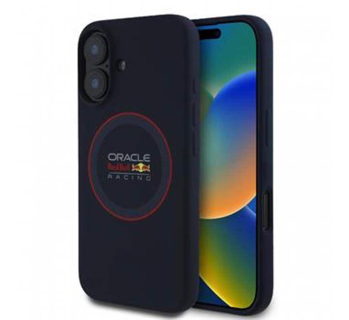 Red Bull Silicone Red Ring MagSafe Zadní Kryt pro iPhone 16 Plus Navy