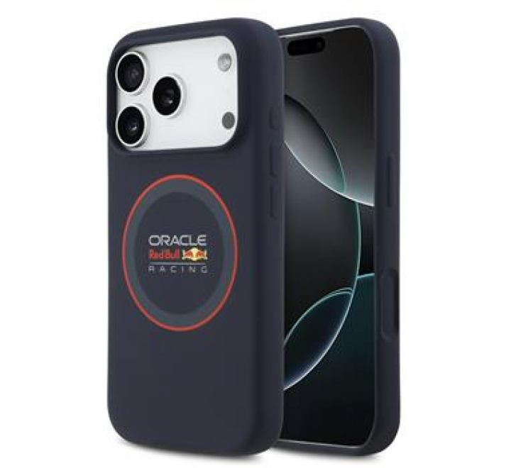 Red Bull Silicone Red Ring MagSafe Zadní Kryt pro iPhone 17 Pro Navy