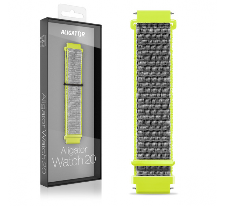 Řemínek nylonový ALIGATOR 20mm, limetkový