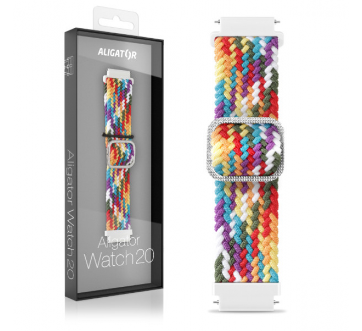 Řemínek textilní ALIGATOR 20mm, barevný