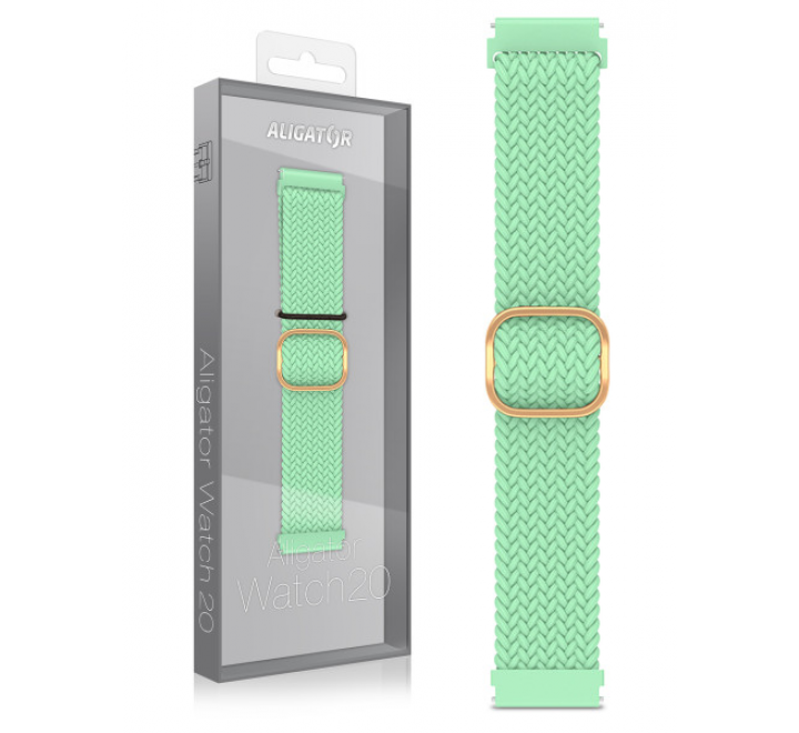 Řemínek textilní Aligator 20mm, tyrkysový