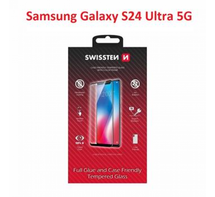 SKLO SWISSTEN FULL GLUE, COLOR FRAME, CASE FRIENDLY PRO SAMSUNG S938B GALAXY S25 ULTRA 5G ČERNÉ