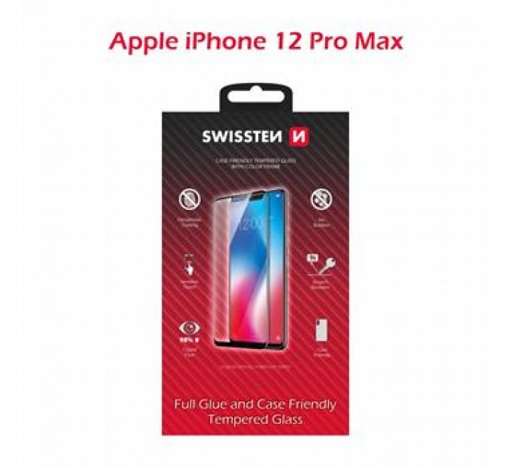 SKLO SWISSTEN ULTRA DURABLE 3D CASE FRIENDLY GLASS APPLE IPHONE 12 Pro Max 