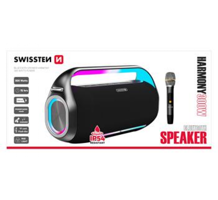 SWISSTEN BLUETOOTH REPRODUKTOR HARMONY 300W ČERNÝ