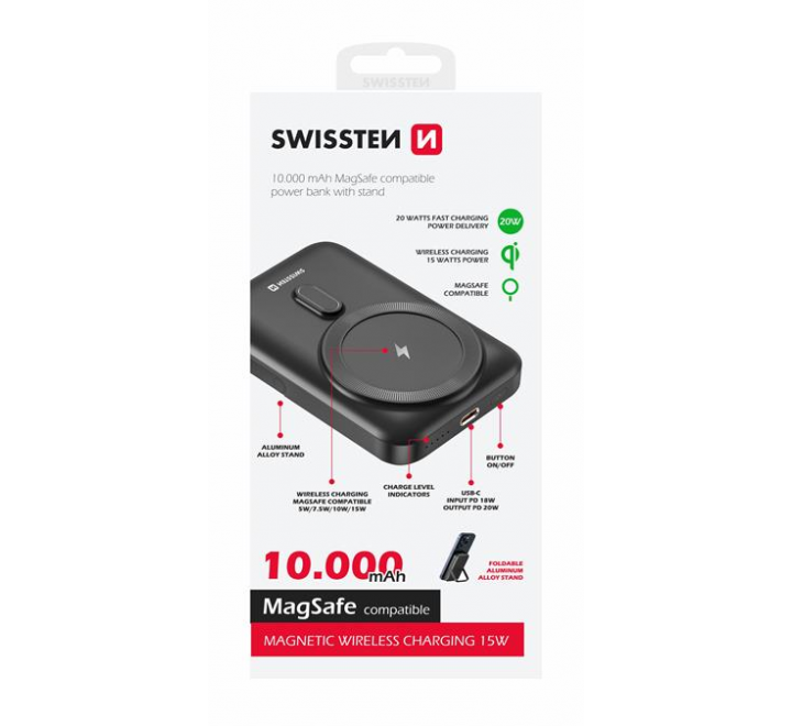 SWISSTEN POWER BANK PD 20W 10000 mAh (kompatibilní s MagSafe)
