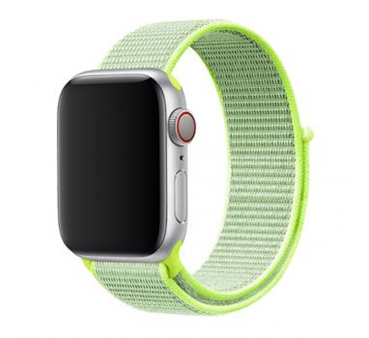 SWISSTEN ŘEMÍNEK PRO APPLE WATCH NYLONOVÝ 42 / 44 / 45 / 49 mm LIMETKOVÝ