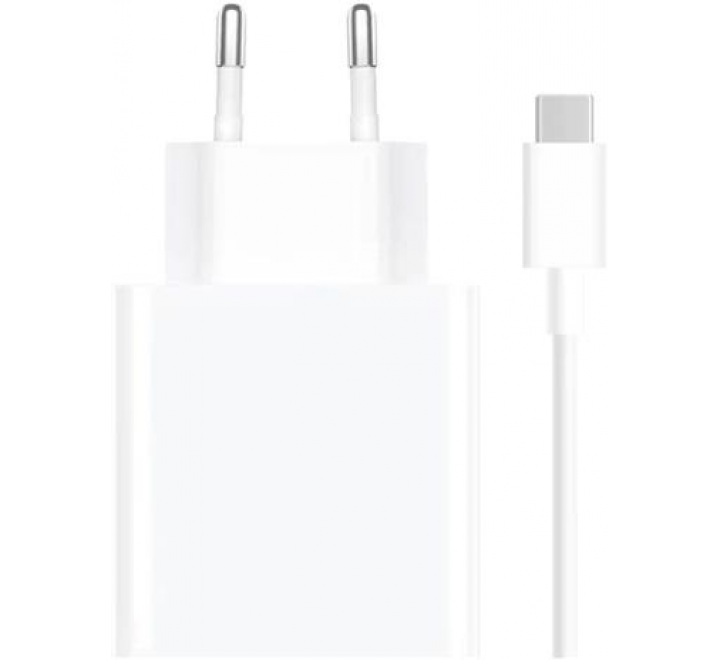 Xiaomi MDY-16-EF USB-A 33W Cestovní Nabíječka + USB-C 3A Datový Kabel White (Pošk. Balení) 