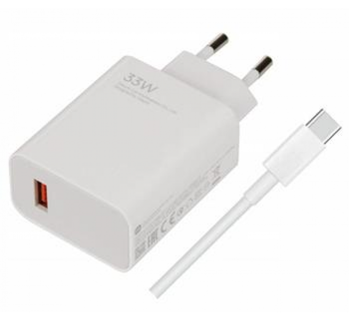 Xiaomi MDY-16-EF USB-A 33W Cestovní Nabíječka + USB-C Kabel White (Bulk)